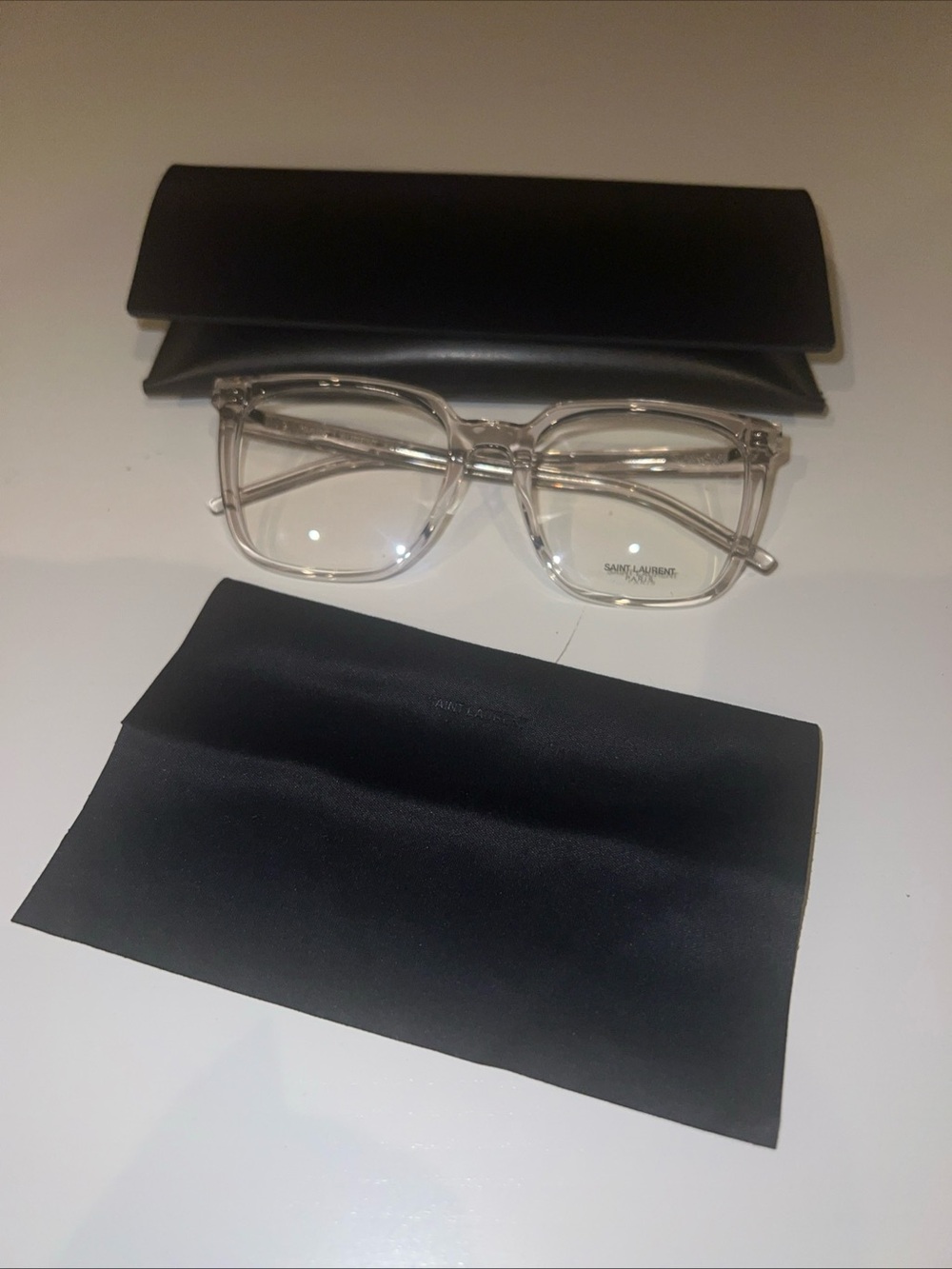 Saint Laurent Eyeglasses Frames SL M146 OPT 004 Clear Square Full Rim 54-19-145